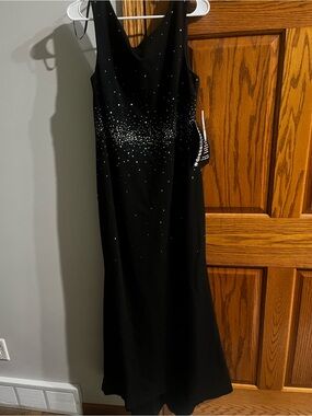 Jessica Howard Black Maxi Dress with Sparkling Embellishments
